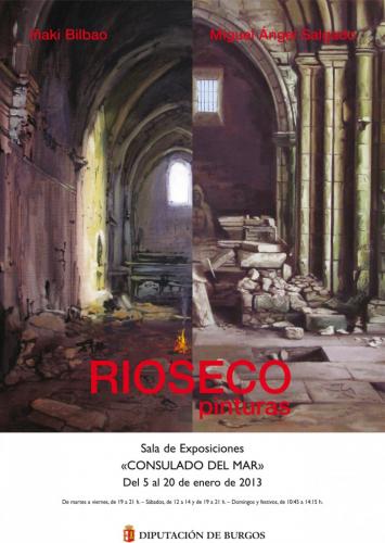 Cartel expositivo de la muestra pictórica de Miguel Ángel Salgado e Iñaki Bilbao