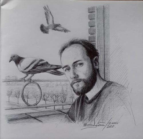CONFINAMIENTO: AUTORRETRATO CON PALOMAS